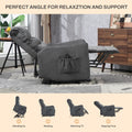 Coolmore Recliner Chair, Electric Recliner Chairs For Adults, Side Pocket Power Reclining Chair Pocket Springs Seat Cushion, Corduroy Fabric Recliner Sofa For Living Room, Bedroom, Home Theater Dg Dark Gray Foam Corduroy
