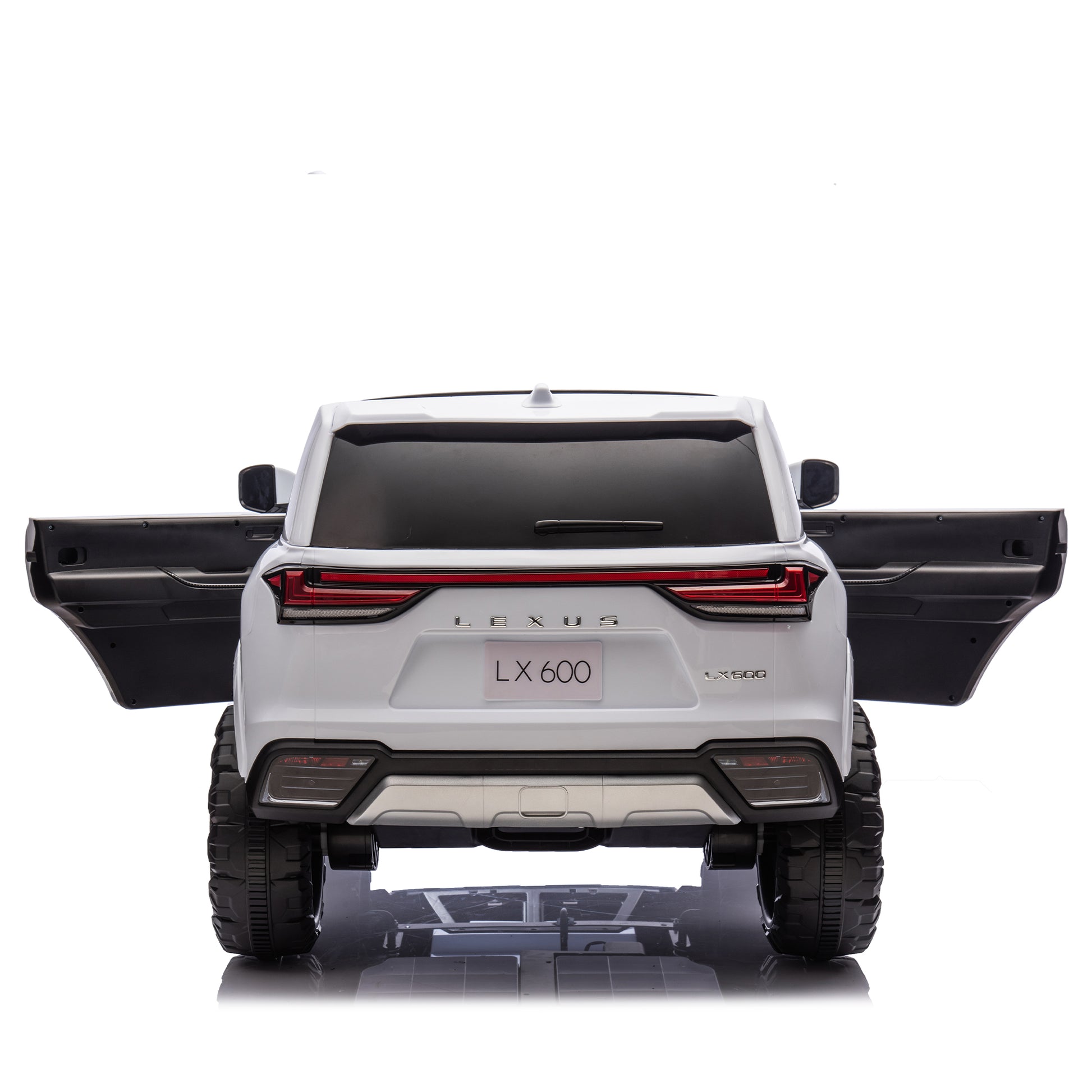 Licensed Lexus Lx600 24V Two Seater Kids Ride On Car W Parents Control,Seat Width 20 Inches,2Wd,Four Wheel Suspension,Bluetooth,Mp3,Music,Adjustable Volume,Power Display,Speeds 1.86 3.11Mph For Kids. White Polypropylene