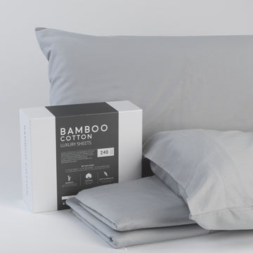 Bamboo Cotton Sheets Soft And Smooth With Viscose From Bamboo Light Grey Full Light Gray Cotton
