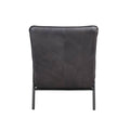 Grey And Matt Iron Accent Chair With Metal Leg Grey Primary Living Space Genuine Leather
