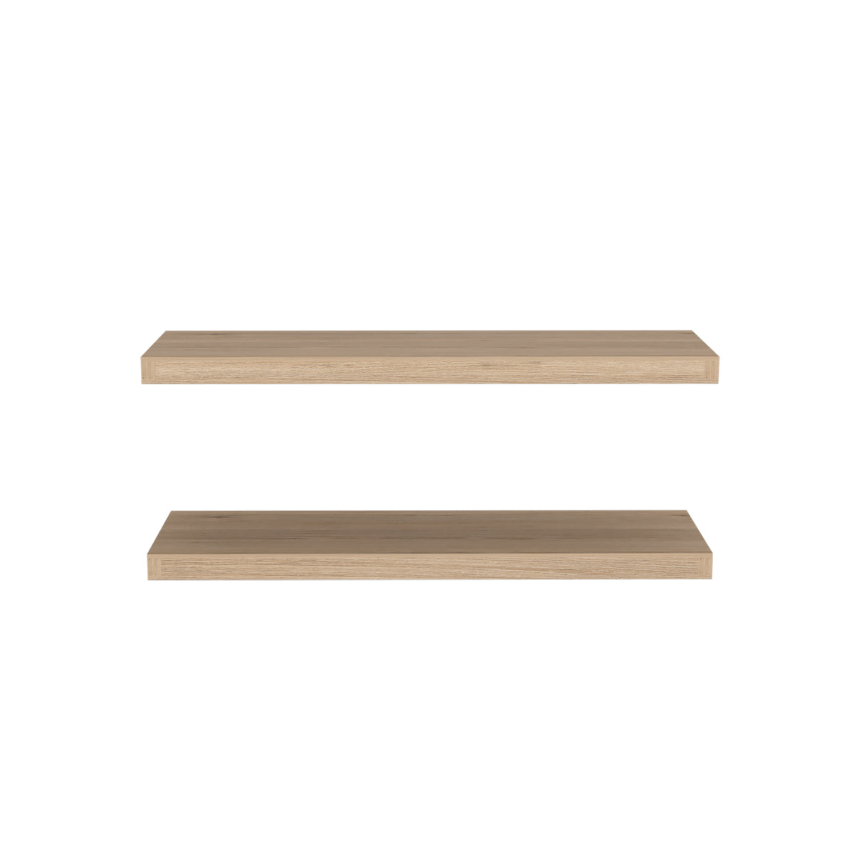 Ecco 31.5" Wide Floating Shelves Set Of 2, Shelves For Wall Decor For Bedroom, Bathroom Storage Shelves, Book Shelves For Living Room 2 Or Less Beige Horizontal Primary Living Space Open Back Modern
