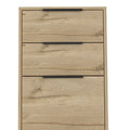London Dresser, Three Drawers, Superior Top, Hairpin Legs Beige Mdf Engineered Wood