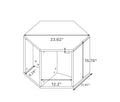 47.24'' Hexagonal Coffee Table Side Table Nightstand Antique Wood 2Pcs Antique Brown Mdf