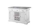 Zermatt Kitchen Island White White Wood