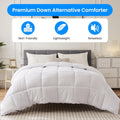 Comforter King Size, All Season Duvet Insert, Quilted Soft Down Alternative Bedding Comforter Reversible With Corner Tabs, Lightweight & Warm Microfiber, Machine Washable, 102