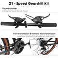 A27301 Ecarpat Mountain Bike 27.5 Inch Wheels, 21 Speed Mens Womens Trail Commuter City Mountain Bike,High Carbon Steel Frame Disc Brakes Thumb Shifter Front Fork Bicycles Cycling Black Blue Without Durable Garden & Outdoor Classic Multifunctional