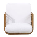 Nic Club Chair Brown Pe Rattan Iron Waterproof Fabric