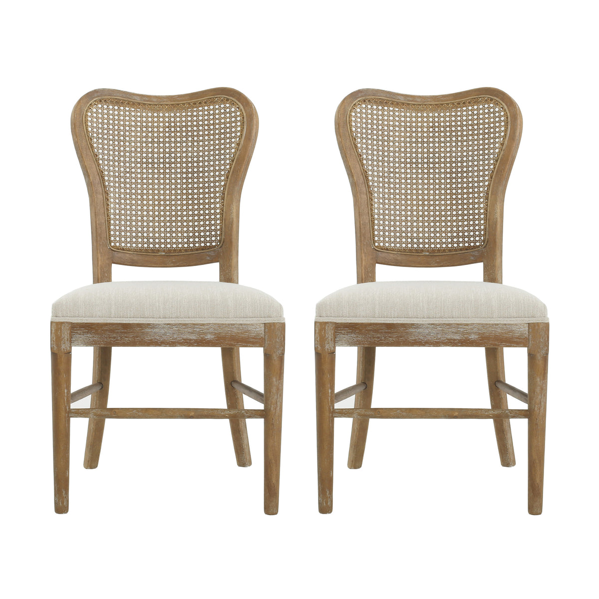 Dining Chair Set Of 2 Dark Brown Set Of 2 Fabric