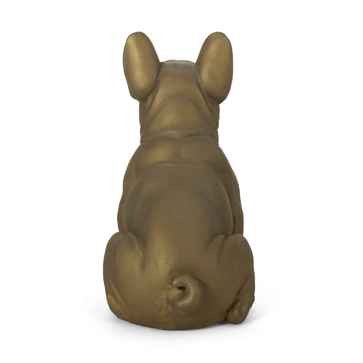 Dog Garden Sculpture Gold Glass