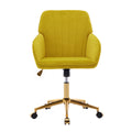 Ty Office Chair Bright Yellow Velvet