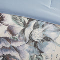 8 Piece Cotton Printed Comforter Set Blue Queen Queen Blue Polyester