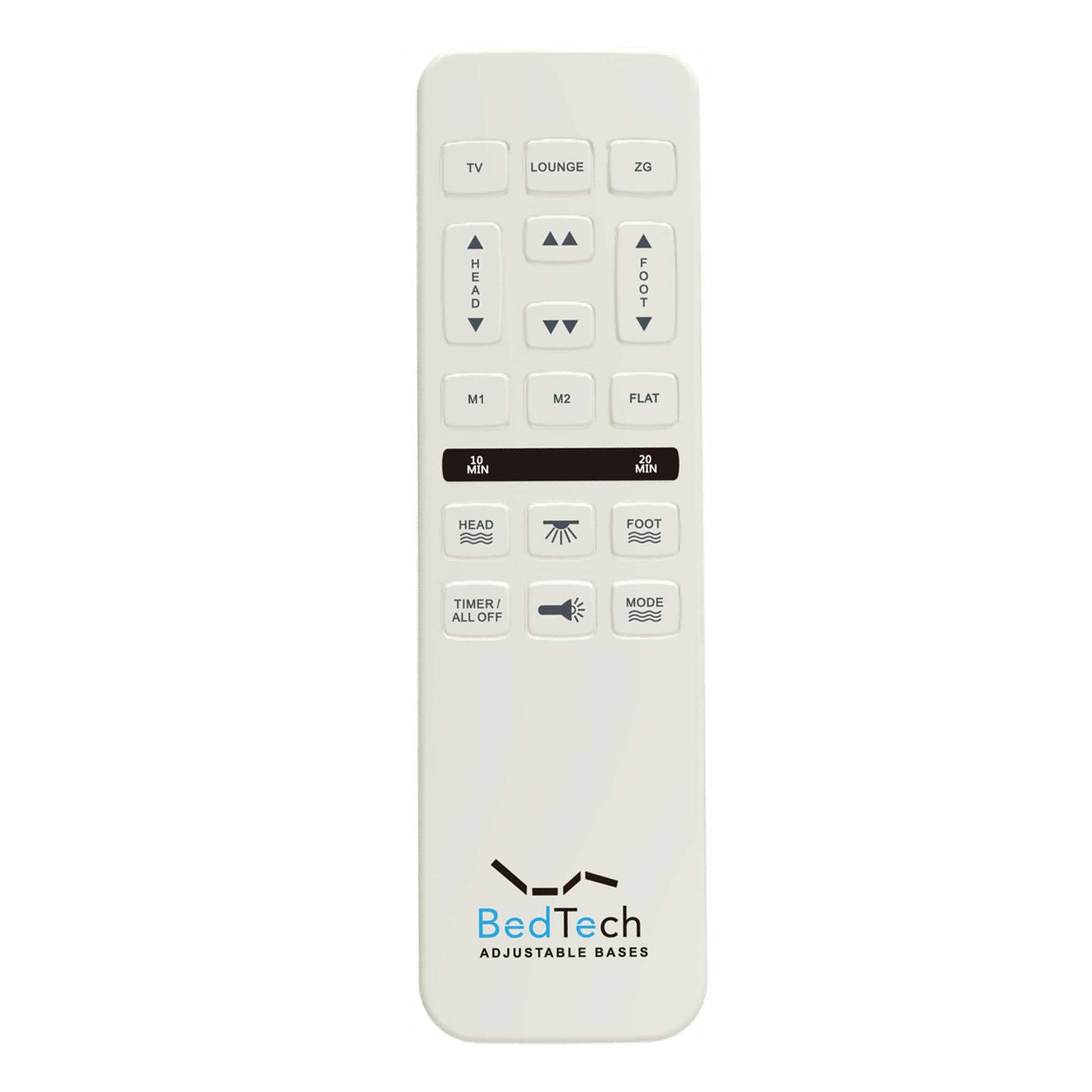 Bt3000 King Adjustable Bed Base With Head And Foot Position Adjustment Box Spring Not Required King Blue Grey Steel