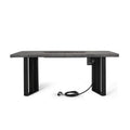 Outdoor Patio Propane Fire Pit Concrete Wood Pattern Fire Table 40, 000 Btu, 30'' H X 70'' W, Grey Grey Magnesium Oxide