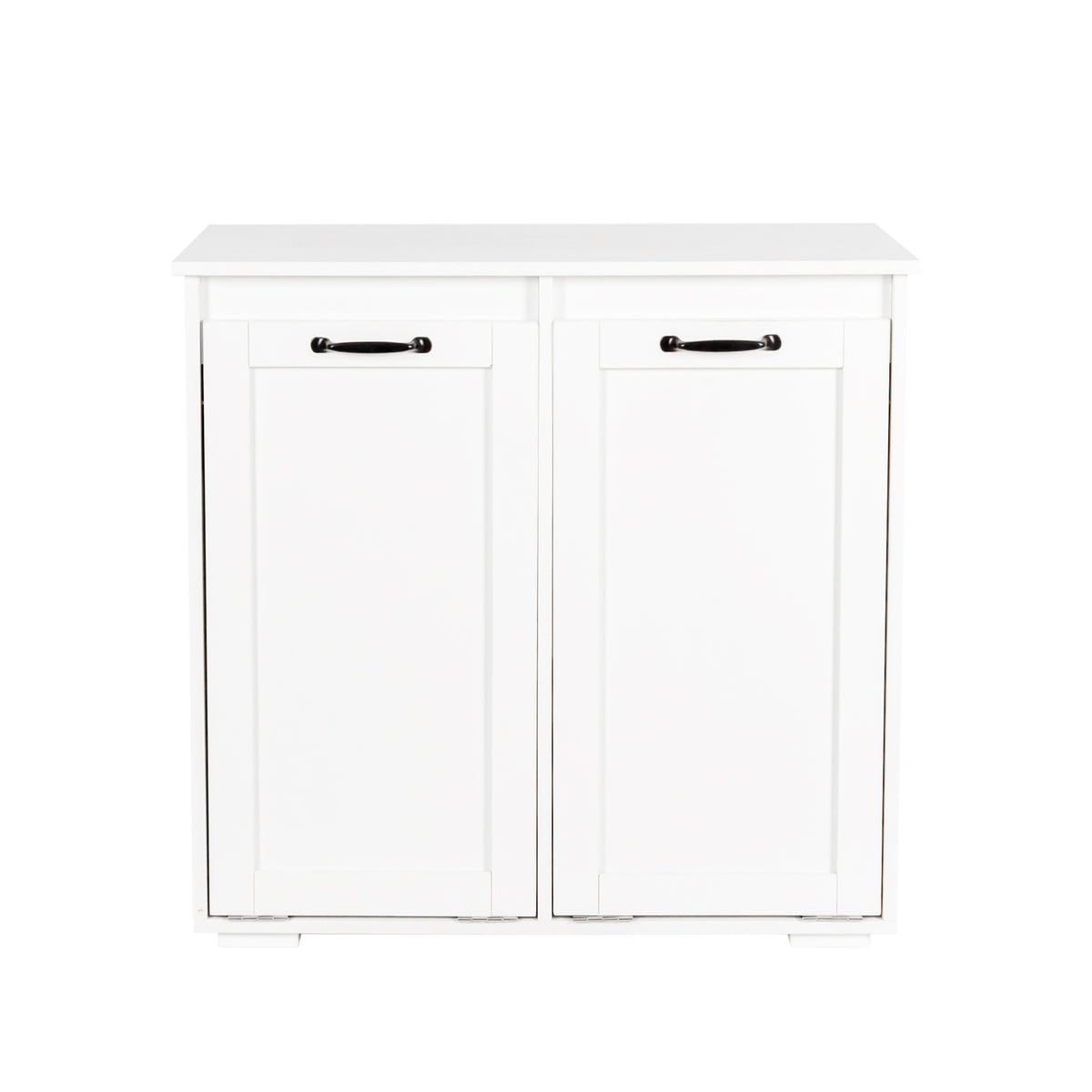 Laundry Cabinet ,With 2 Removable Liner Bags White Particle Board Mdf