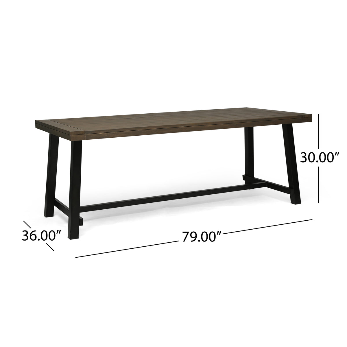 Carlisle 79 Grey Black Acacia Wood