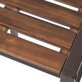 Milos Outdoor Acacia Wood Barstool Set Of 2 Dark Brown Acacia Wood