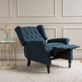 Dark Blue Tufted Fabric Arm Chair Recliner Dark Blue Polyester