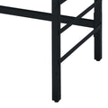 Light Weathered Oak And Black Writing Desk With 2 Drawers Black Brown Office Oak Wood Metal