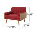 Club Chair Red Fabric
