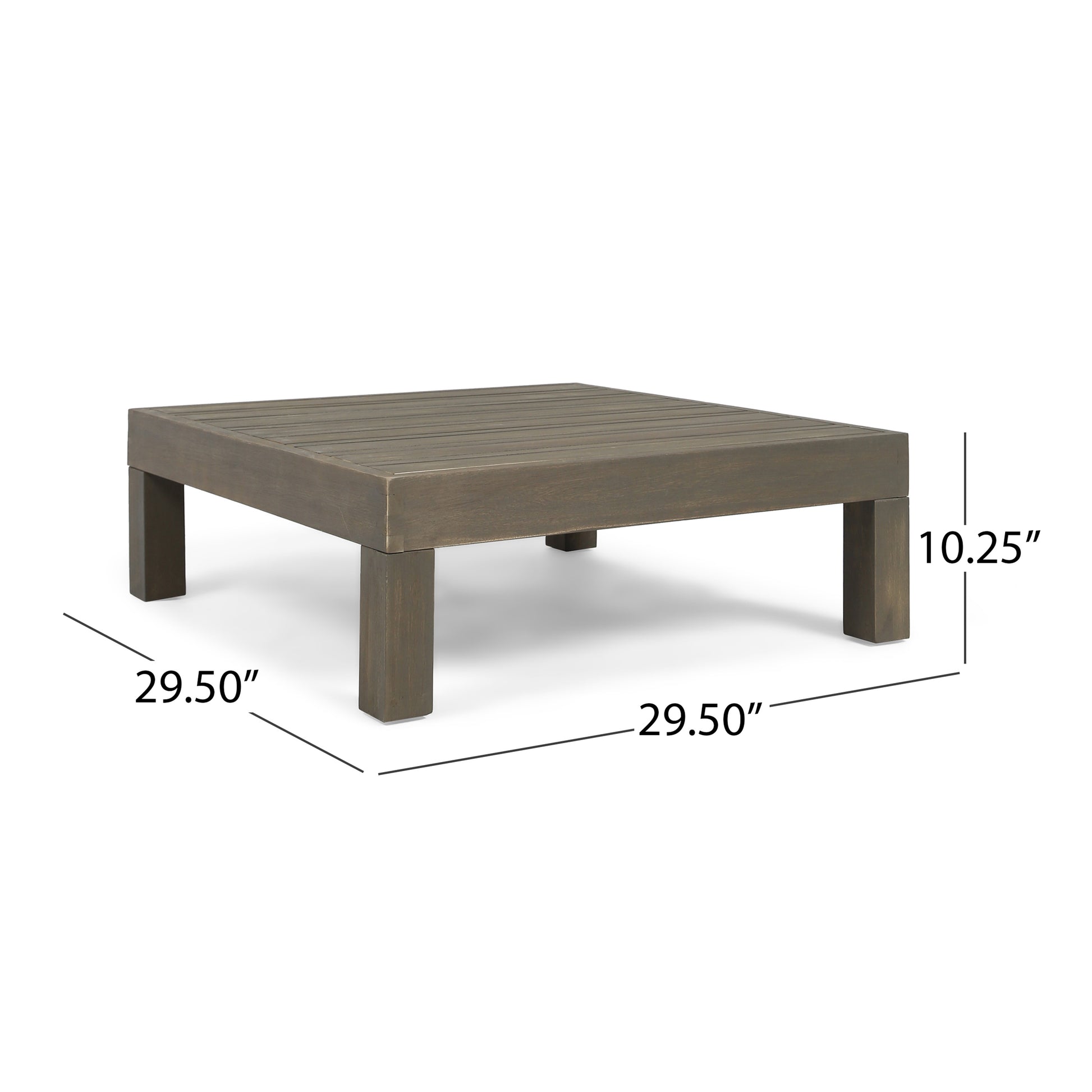 Brava X Back 4 Piece Sofa Set, Dark Grey Dark Grey Acacia Wood
