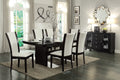 Modern Contemporary Dining Side Chairs Set Of 2 White Faux Leather Upholstered Espresso Finish Hardwood Solid Espresso Dining Room Side Chair Wood