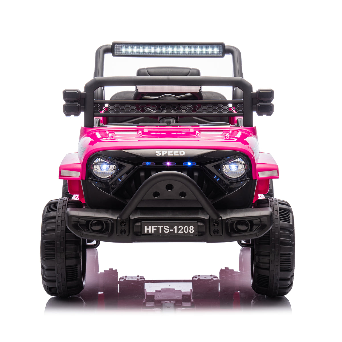 12V Kids Ride On Electric Truck Car W Parents Control,2Wd,Four Wheel Suspension,Early Education Function,Adjustable Volume,Usb,Mp3,Bluetooth,Microphone Jack,Power Display,Led Lights For Kids Aged 3. Pink Polypropylene