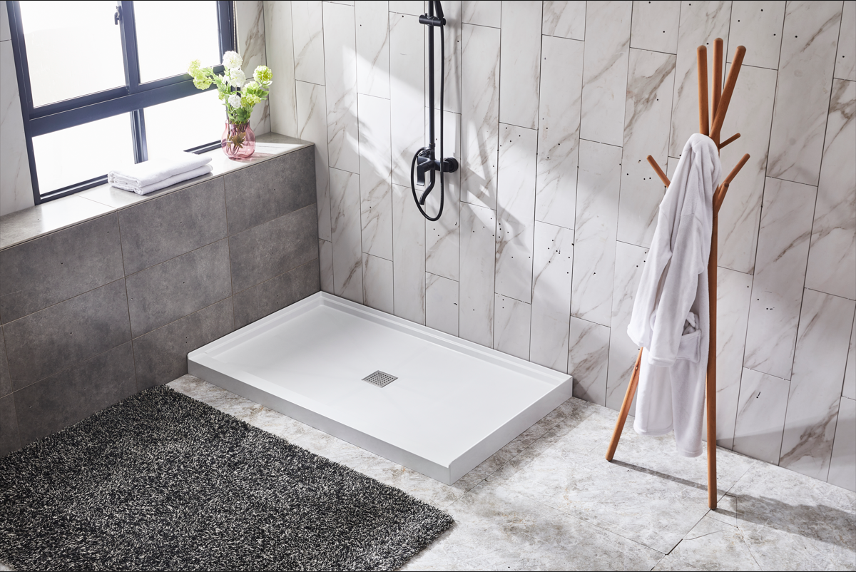 Glasstone Shower Base Smc Solid White Finish 4832 White Bathroom Stainless Steel