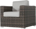 Club Chair Yes Sectional Brown Rust Resistant Frame Stain Resistant Cushions Garden & Outdoor Modern Sofa Seating Groups Foam Wicker