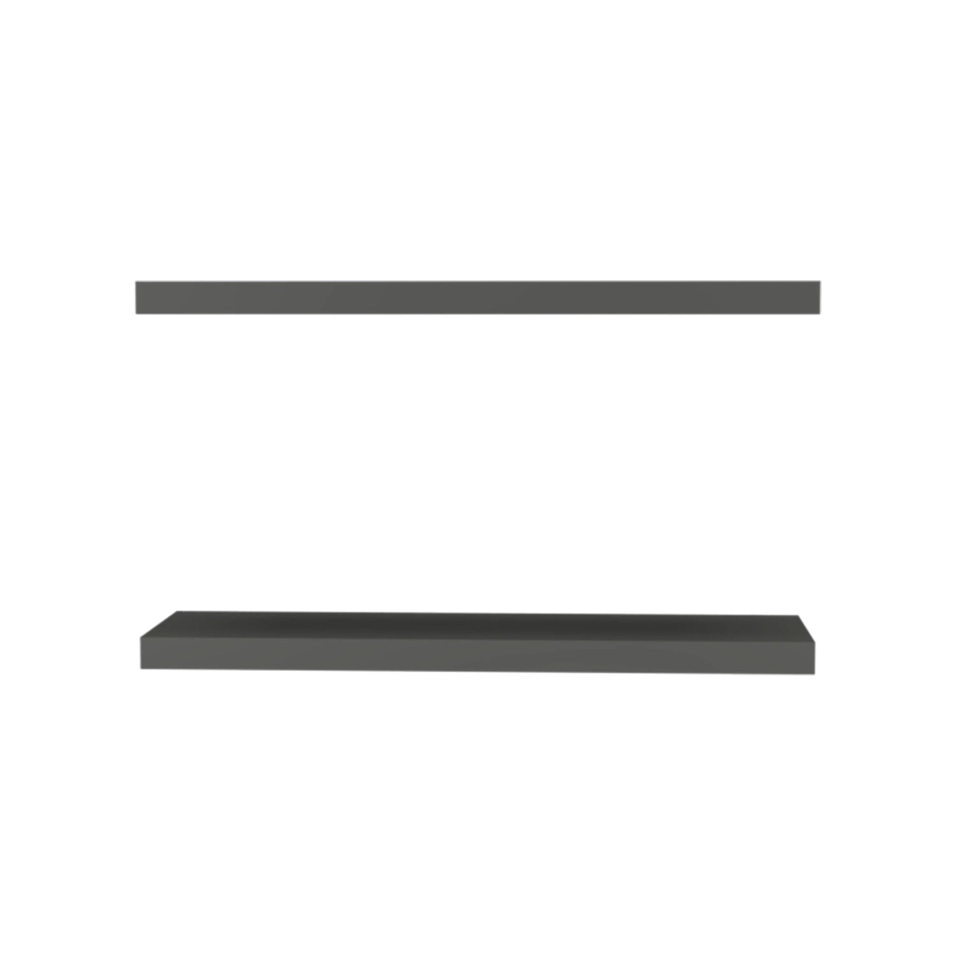 Matt Grey Floating Shelf 2 Or Less Grey Floating Horizontal Primary Living Space Wood Wall Mounted Particle Board