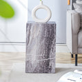 Elevate Your Living Space With This Modern Mdf Coffee Table, Which Showcases Gray Textured Patterns. It Is Characterized By Stylish Design. Grey Mdf