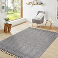 Naar Guros Collection 4X6 White White Traditional Indoor Outdoor Area Rug White Polypropylene