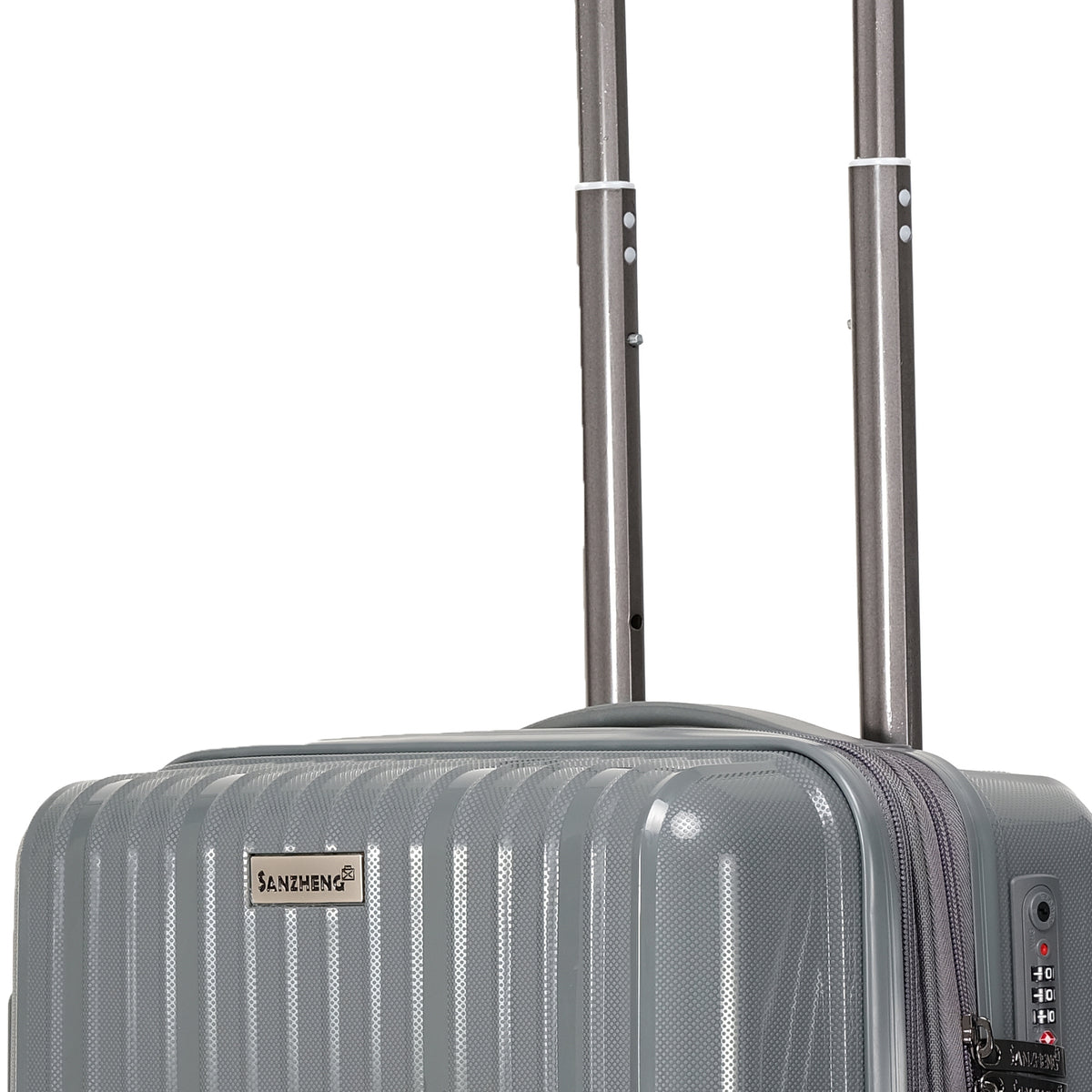 Expandable Luggage Sets 3 Piece,Luggage Set Pp Material Travel Suitcase Set With Spinner Wheels For Men Women, 20'' 24'' 28'' Gray Polypropylene