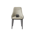 Dining Chair Modern Pu Leather Dining Room Chair With Sturdy Metal Legs, Upholstered Seat Dinner Chairs Accent Side Chairs For Indoor Kitchen Living Room Black And White, Set Of 2 Brown,Ivory Sponge Pu Leather