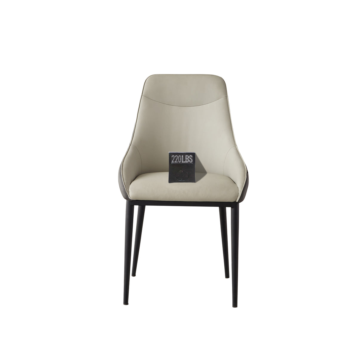 Dining Chair Modern Pu Leather Dining Room Chair With Sturdy Metal Legs, Upholstered Seat Dinner Chairs Accent Side Chairs For Indoor Kitchen Living Room Black And White, Set Of 2 Brown,Ivory Sponge Pu Leather