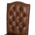 Harriet Kd Tufted Dining Light Brown Pu Leather