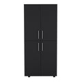 Hazel Armoire In Melamine With 2 Doors4 Shelves And 2 Clothes Hanging Bar Black Bedroom Contemporary Particle Board Melamine