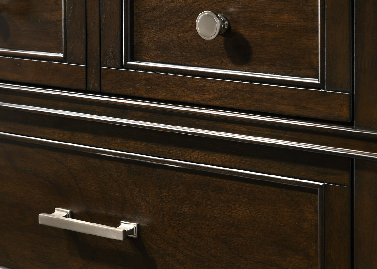Merlot 6 Drawer Dresser Mahogany Solid Wood Mdf