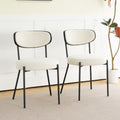 Modern Grey Simple Teddy Velvet Dining Chair Upholstered Chair Family Bedroom Stool Back Dressing, Black Round Table Set,Bentwood Covered With Ash Veneer Chair Back,Chair Black Metal Legs Set Of 3 Black Mdf