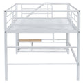 Mid Loft Bed With Storage Stairs, Twin, White Twin White Mdf Metal