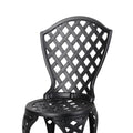 Bono Metal Bistro Set Black Aluminium