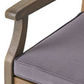 Perla Dining Chair,2Pcs With 2 Cushions Dark Grey Acacia Wood