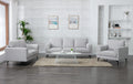 Light Grey Accent Chair With Metal Leg Light Grey Primary Living Space Wood Fabric