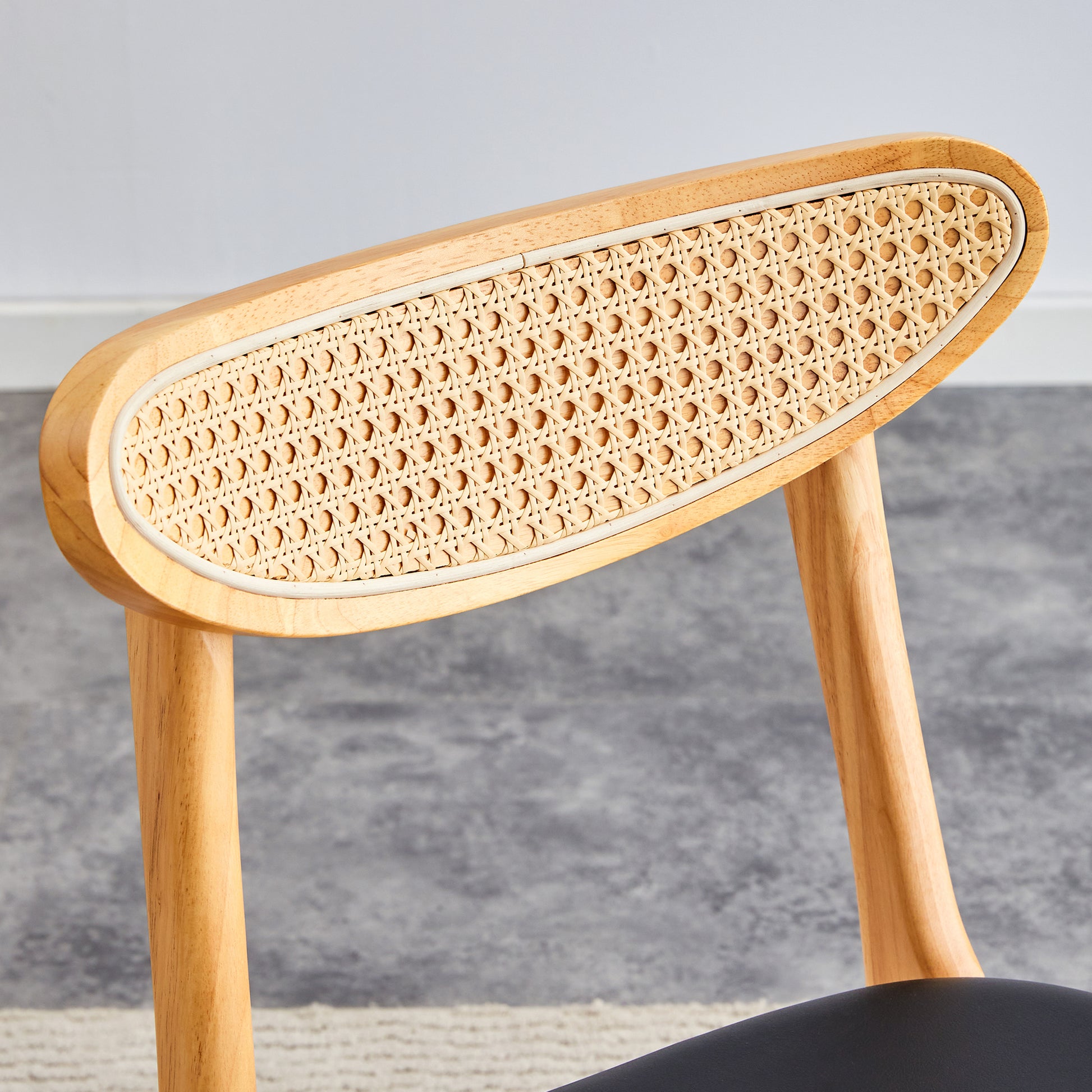 Table And Chair Set. White Sintered Stone Tabletop, Rubberwood Legs, Foldable Computer Desk, Foldable Desk. Solid Wood Dining Chair With Small Curved Backrest And Pu Cushions. Zd 1545 Dx 2361 Wood Seats 4 Wood