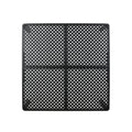 Outdoor Modern Aluminum Dining Table With Woven Accents, Antique Matte Black Black Aluminium