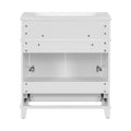 30'' Bathroom Vanity With Resin Sink, Solid Wood Frame Bathroom Storage Cabinet With Soft Closing Doors, Retro Style, White 1 White 2 Bathroom Freestanding Modern Solid Wood Mdf Resin Painted