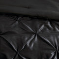 7 Piece Tufted Comforter Set Black Cal King California King Black Polyester
