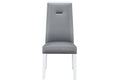 Moon Grey Dining Chairs Kit Of 2 Gray Fabric