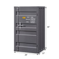 Gunmetal 1 Door Chest With Container Lock Gunmetal Bedroom Metal