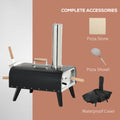 Outsunny Outdoor Pizza Oven With 12