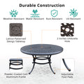 Round Dining Table, Dark Lava Bronze Antique Bronze Aluminum